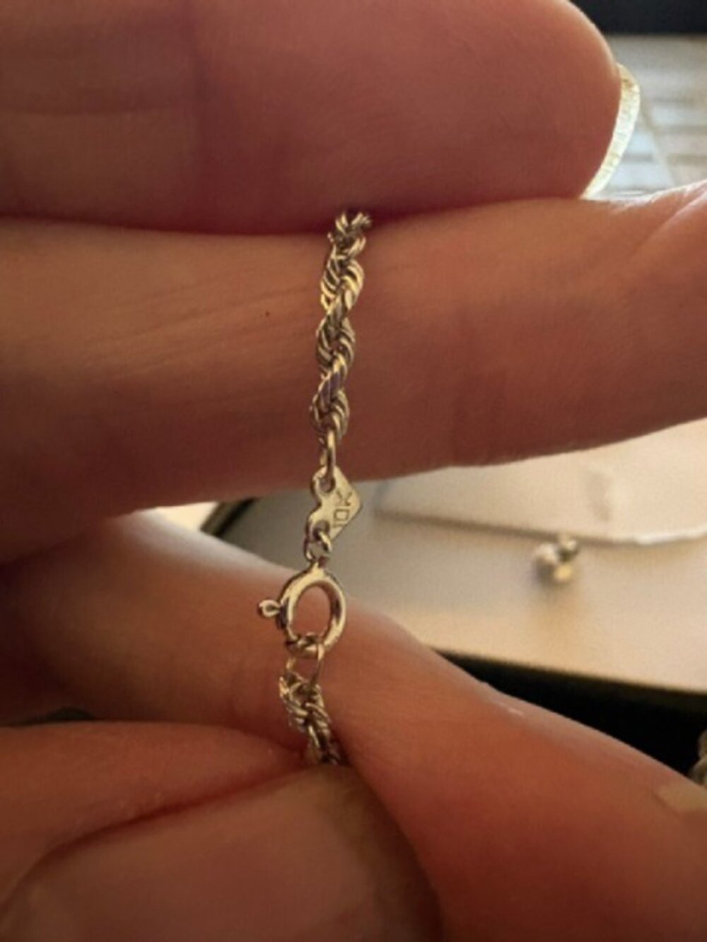 10 Kt White Gold Lab-Created Blue & White Sapphire Halo Earring & Pendant Neckl - Picture 2 of 2